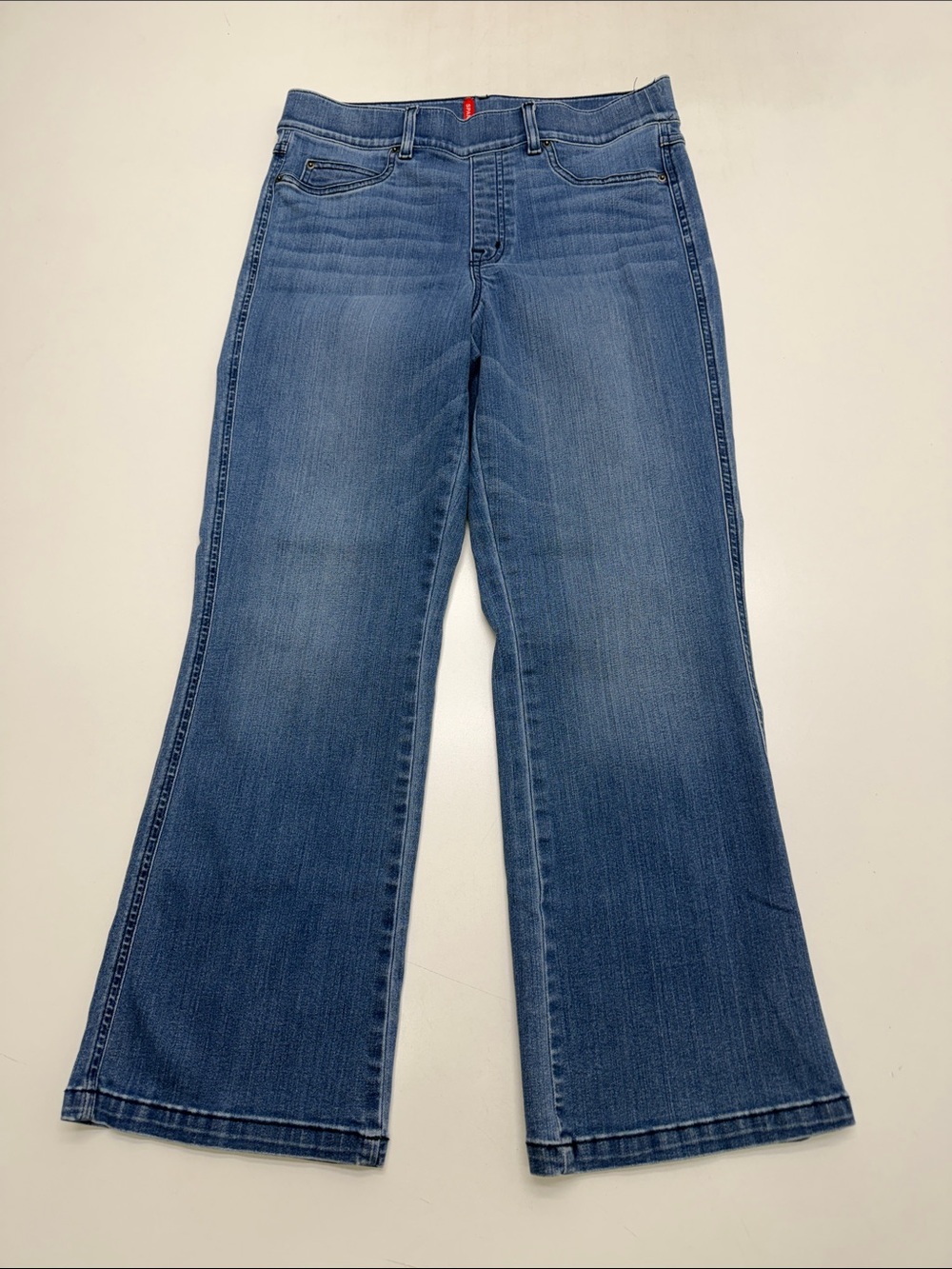 SPANX Women’s Small Petite Pull On Bootcut Blue Jeans